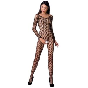 Passion - WOMEN'S BS068 Black BodySTOCKing WITH LACE ONE SIZE