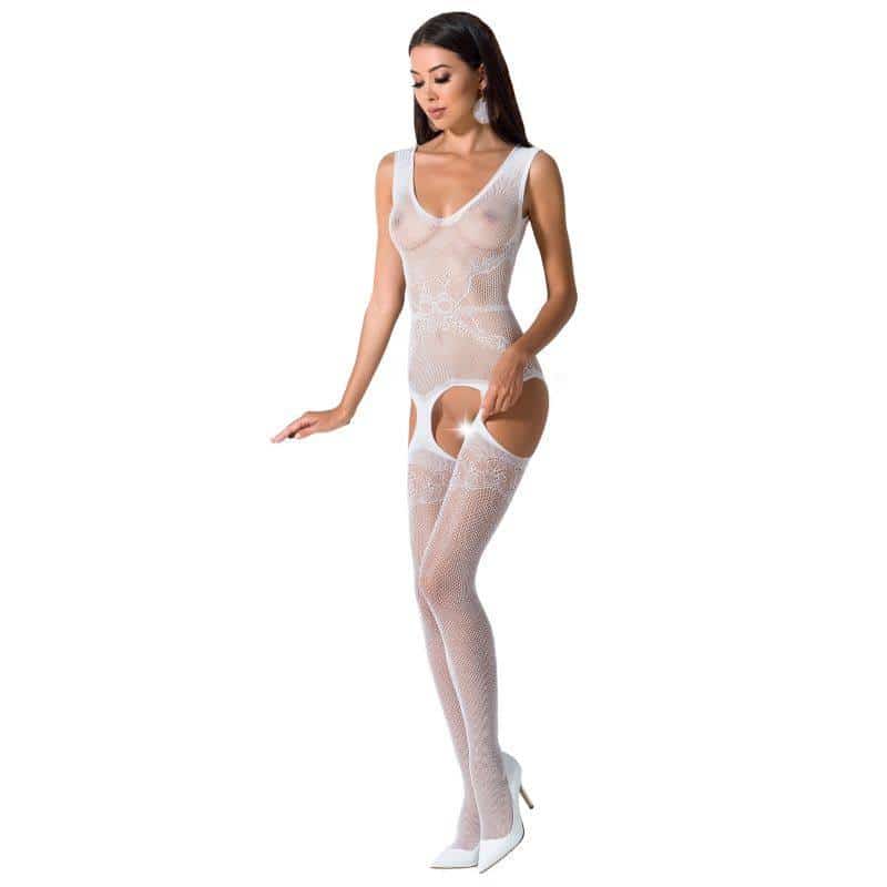Passion BS062 White Bodystocking Lingerie
