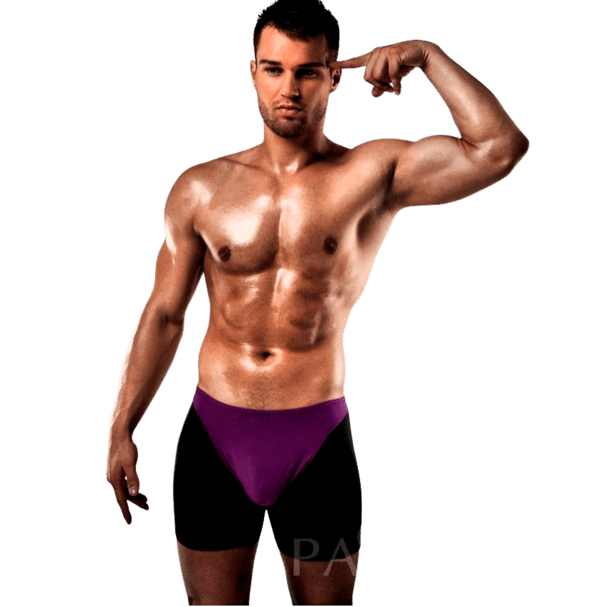 Passion BOXER 009 S/M Black/Lilac Erotic Boxers
