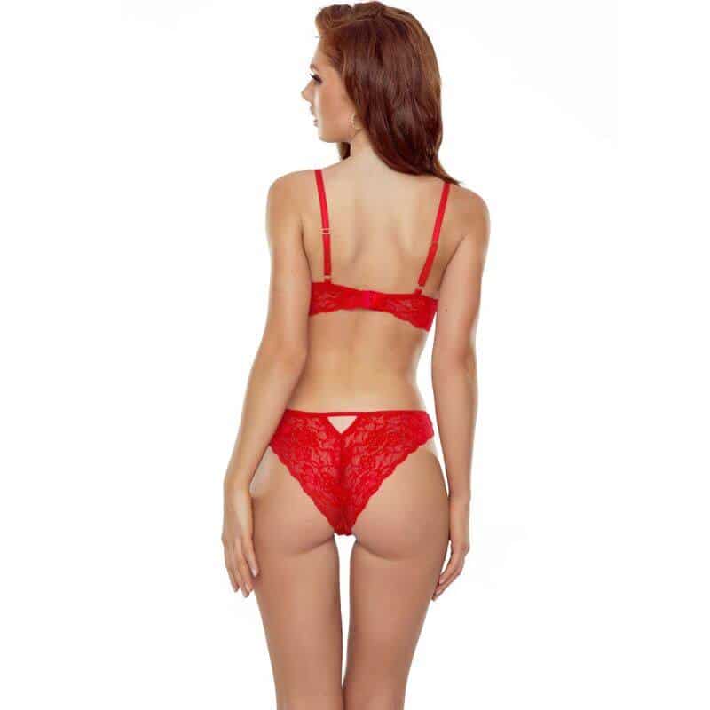 Passion DENELIA Thong Set with Red Bra Passion DENELIA Thong Set with Red Bra