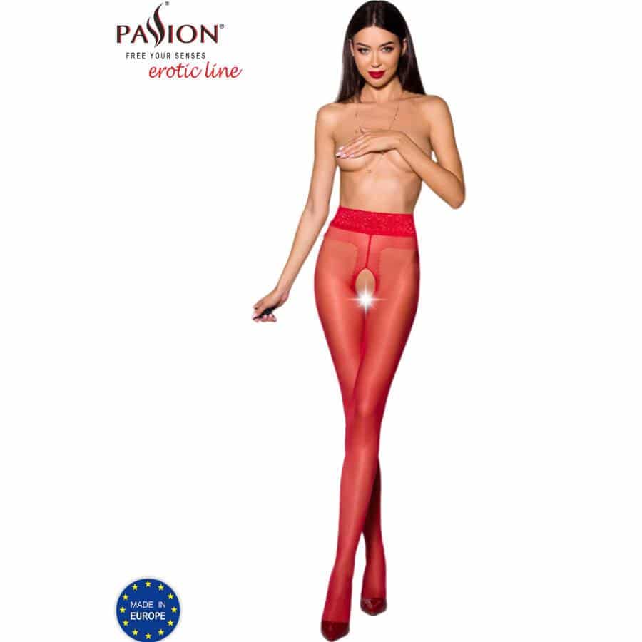 Passion - TIOPEN 001 3/4 RED TIGHTS 20 DEN Passion - TIOPEN 001 3/4 RED TIGHTS 20 DEN