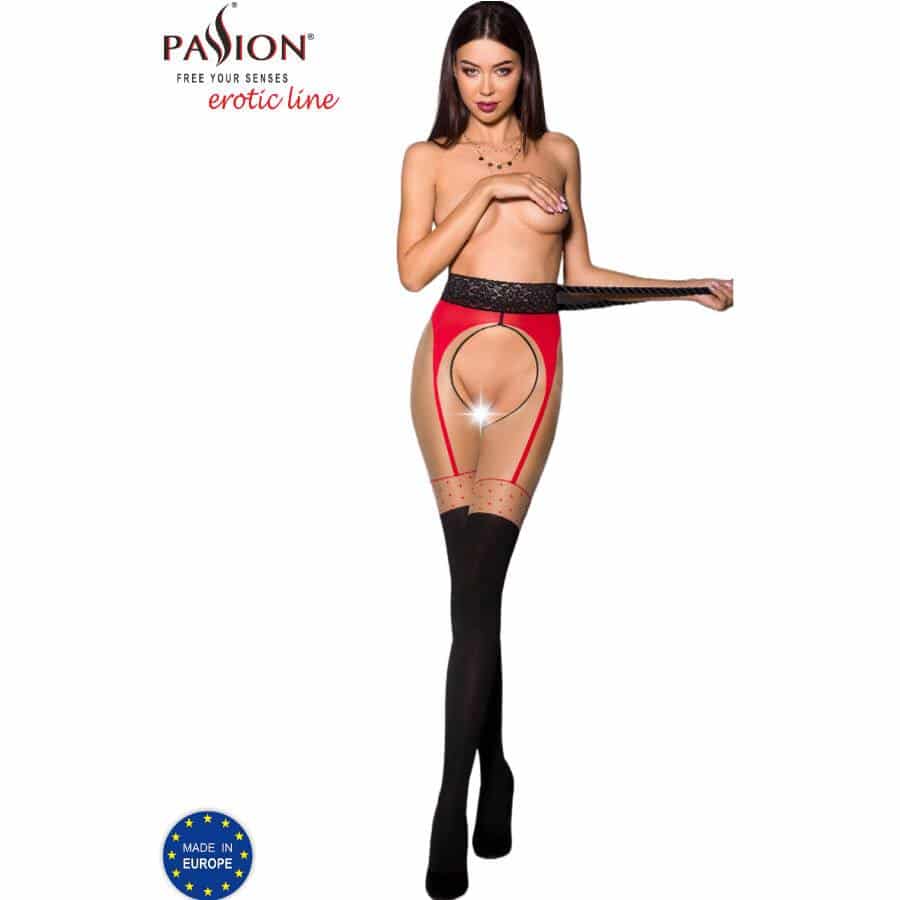 Passion - TIOPEN 003 3/4 RED TIGHTS 20/40 DEN