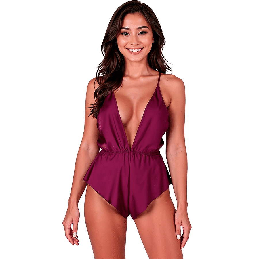 Passion SENSIE Plum Soft Bodysuit S/M