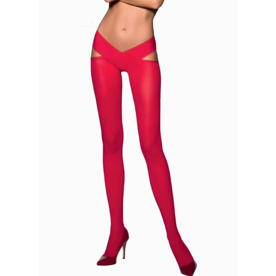 Passion - TIOPEN 005 60 DEN RED 3/4 TIGHTS WITH UniqUE CUT Passion - TIOPEN 005 60 DEN RED 3/4 TIGHTS WITH UniqUE CUT