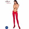 Passion - TIOPEN 005 60 DEN RED 3/4 TIGHTS WITH UniqUE CUT