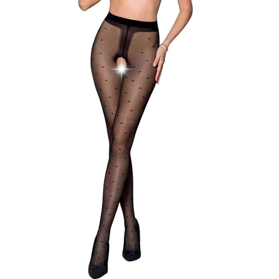 Passion - TIOPEN 018 3/4 Black TIGHTS 20 DEN WITH THIGH OPENING Passion - TIOPEN 018 3/4 Black TIGHTS 20 DEN WITH THIGH OPENING