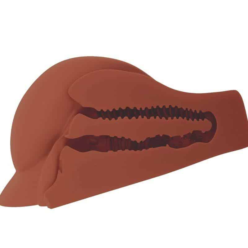 Pdx Plus+ Double Entry Brown Masturbator Toy Pdx Plus+ Double Entry Brown Masturbator Toy