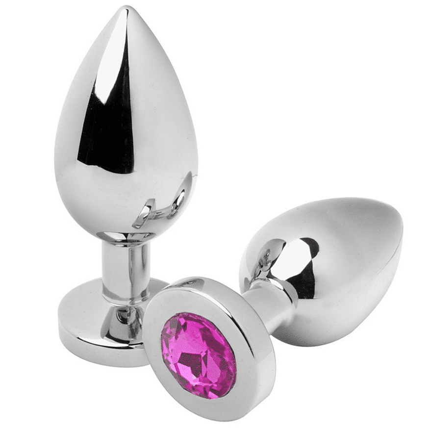 Small Diamond Pink Anal Plug Metal Hard