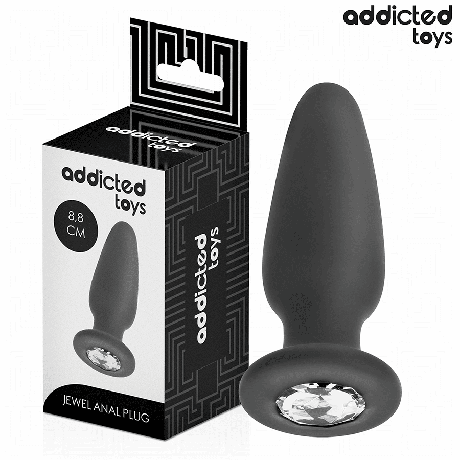Plug Anal Addicted Toys S com Joia 8,8cm