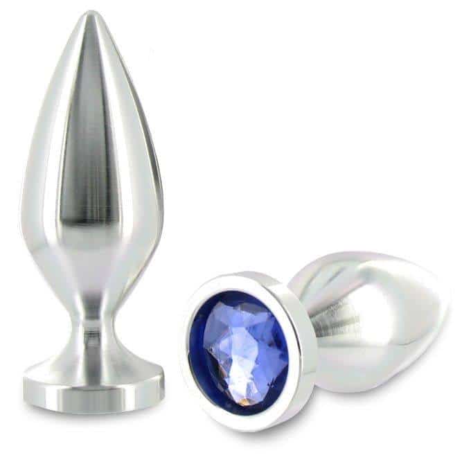 Medium Crystal Anal Plug Metal Hard