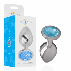 Large Blue Crystal Aluminum Anal Plug