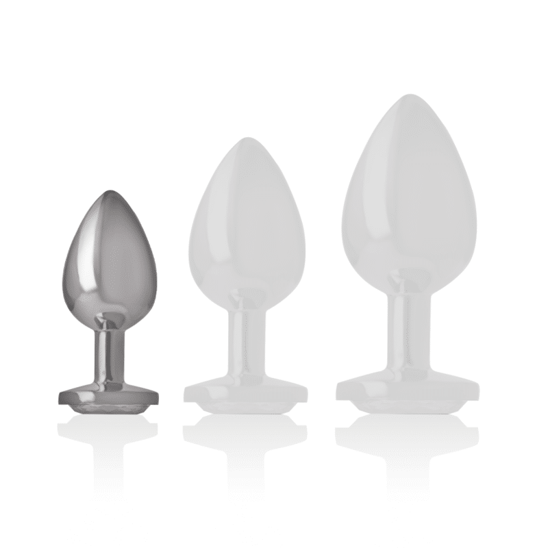 Plug Anal Intense Alumínio Cristal Prata Plug Anal Intense Alumínio Cristal Prata