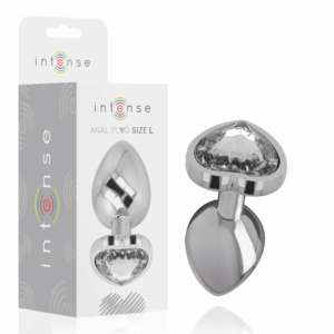 White Heart Aluminum Anal Plug Intense Size L