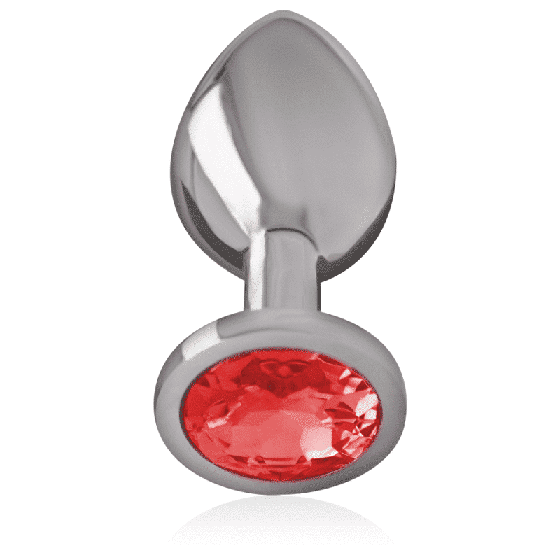 Large Red Crystal Aluminum Anal Plug Intense Large Red Crystal Aluminum Anal Plug Intense