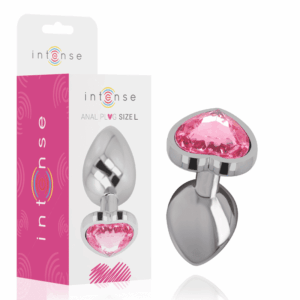 Large Pink Heart Aluminum Plug
