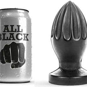 12cm Black Anal Plug with Deep Ridges