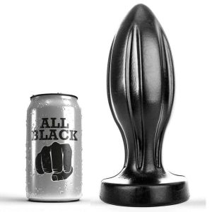 21cm Black Anal Plug Smooth