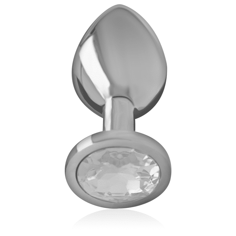 Silver Crystal Aluminum Anal Plug M Silver Crystal Aluminum Anal Plug M