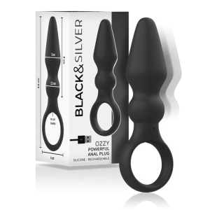 Black&Silver OZZY Soft Touch Anal Plug