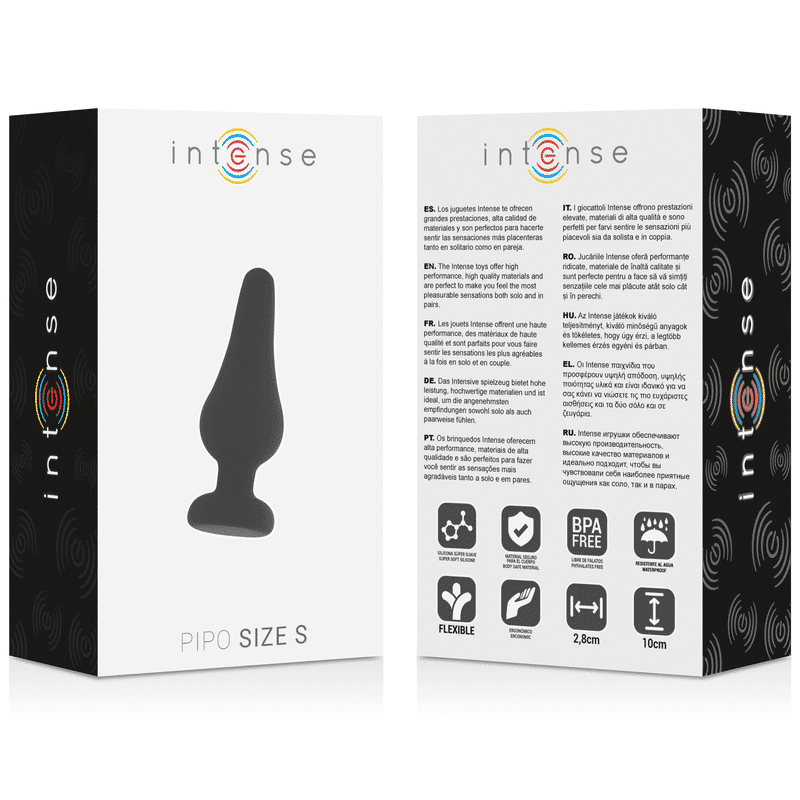 Black Silicone Anal Plug Pipò S 9.8cm Black Silicone Anal Plug Pipò S 9.8cm