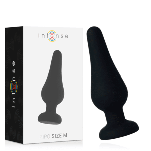 Plug Anal Silicone Preto 11cm Pipò M