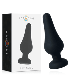 Black Silicone Anal Toy Pipo L