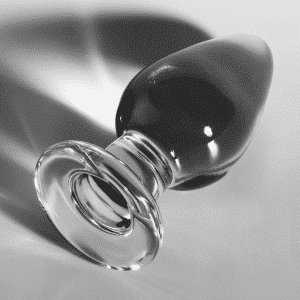 Transparent Borosilicate Glass Anal Plug Model 3