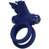 Pretty Love - JAMELE VIBRATING DOUBLE RING WITH BLUE BUTTERFLY