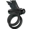Pretty Love - Black STIMULATOR WITH DOUBLE VIBRATING RING