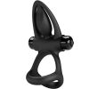 Pretty Love - SILICONE VIBRATING RING WITH 10 SETTINGS Black