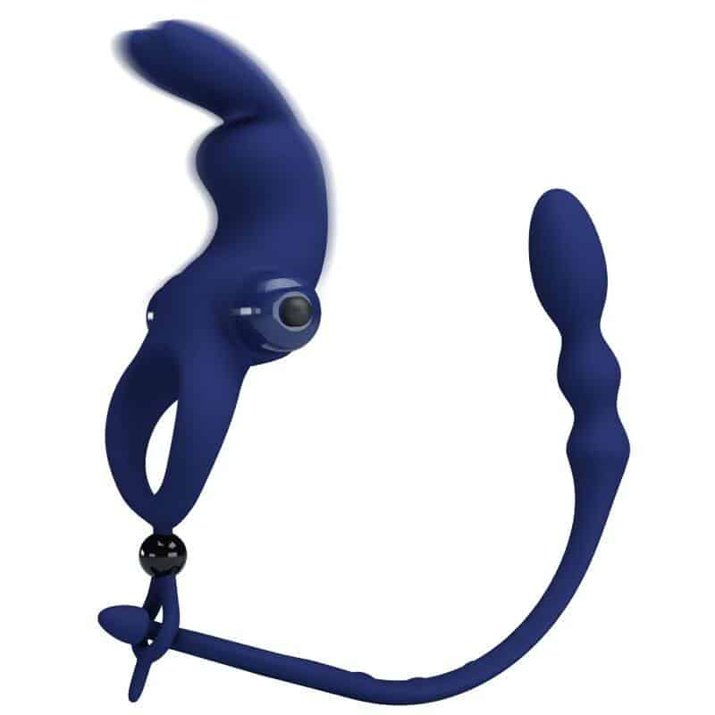 Pretty Love AYAD Rabbit Vibrator Ring for Couples Blue Pretty Love AYAD Rabbit Vibrator Ring for Couples Blue