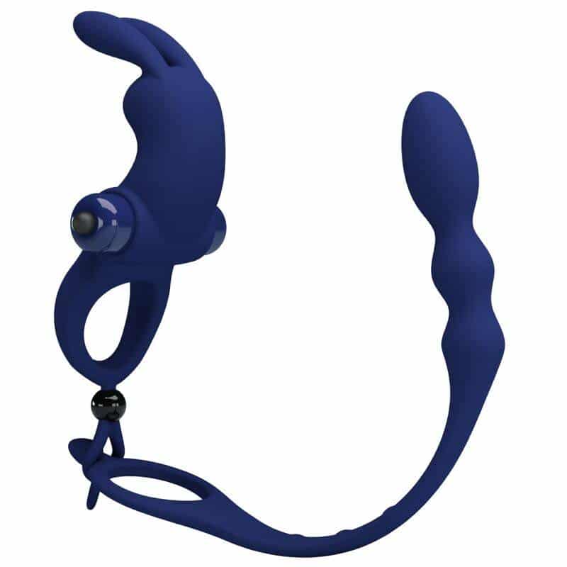 Pretty Love AYAD Rabbit Vibrator Ring for Couples Blue