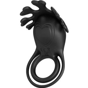 Pretty Love Ruben Black Silicone Vibrating Ring