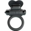Pretty Love Rabbit Vibrating Ring with 10 Speeds Black
