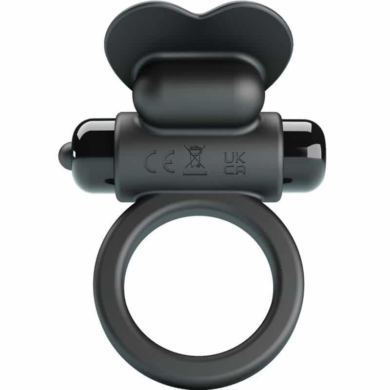 Pretty Love Rabbit Vibrating Ring with 10 Speeds Black