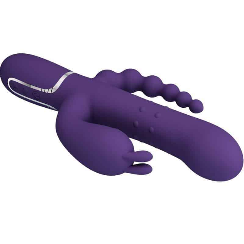 Pretty Love Cammy Triple Vibrator with Anal Stim Pretty Love Cammy Triple Vibrator with Anal Stim