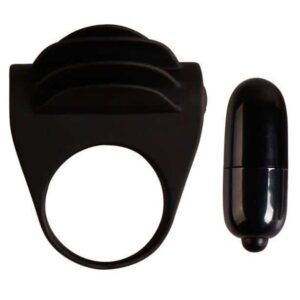 Chester Black Vibrator Ring by Pretty Love