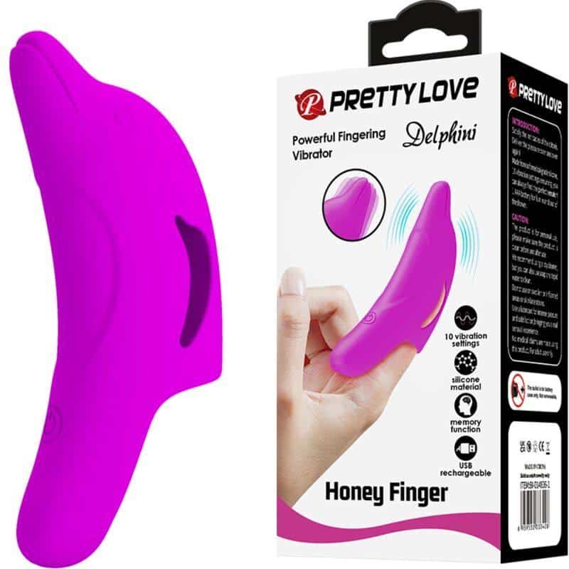 Pretty Love Delphini - Vibrador de Dedo em Silicone Roxo Pretty Love Delphini - Vibrador de Dedo em Silicone Roxo