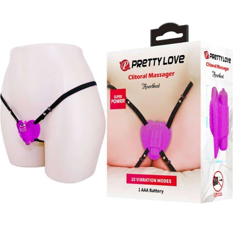 Pretty Love Heartbeat Vibrator with 10 Speeds Purple