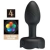 Black OLMAN Anal Plug with Flashing LED
