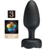 Pretty Love - OSBORN Black Anal PLUG WITH LED LIGHT 9.8 CM