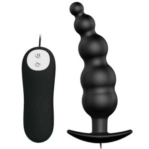 Pretty Love - PLUG Anal SILICONE COM 12 MODOS DE VIBRAÇÃO PRETO