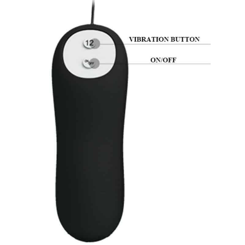 Pretty Love Anal Anchor Vibrator Silicone Black Pretty Love Anal Anchor Vibrator Silicone Black