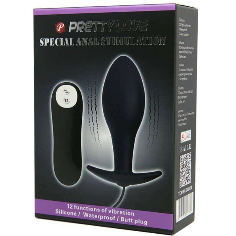 Pretty Love Anal Anchor Vibrator Silicone Black Pretty Love Anal Anchor Vibrator Silicone Black