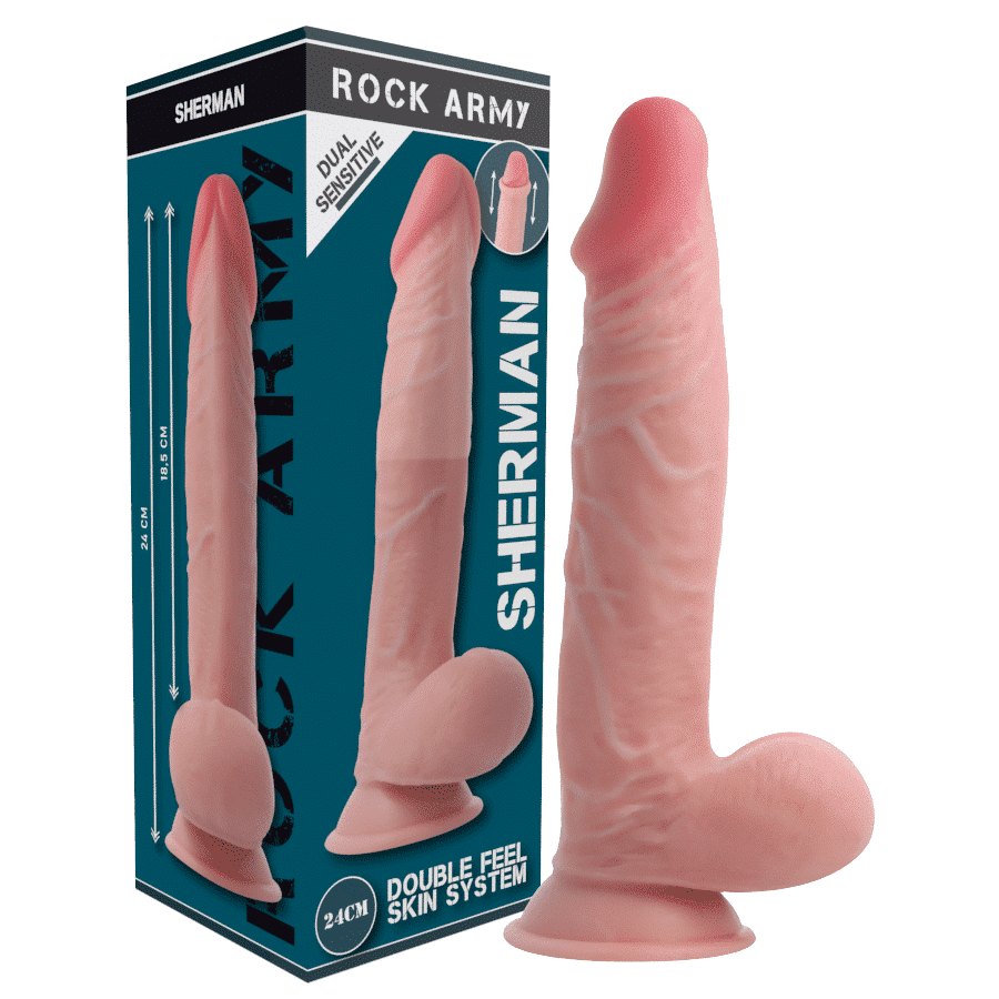 Rock Army Sherman 24cm Dual Density Vibrador
