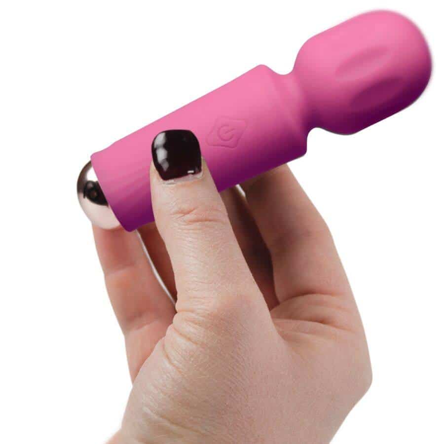 Rocks-Off Rechargeable Mini Wand with 16 Speeds Peony Rocks-Off Rechargeable Mini Wand with 16 Speeds Peony