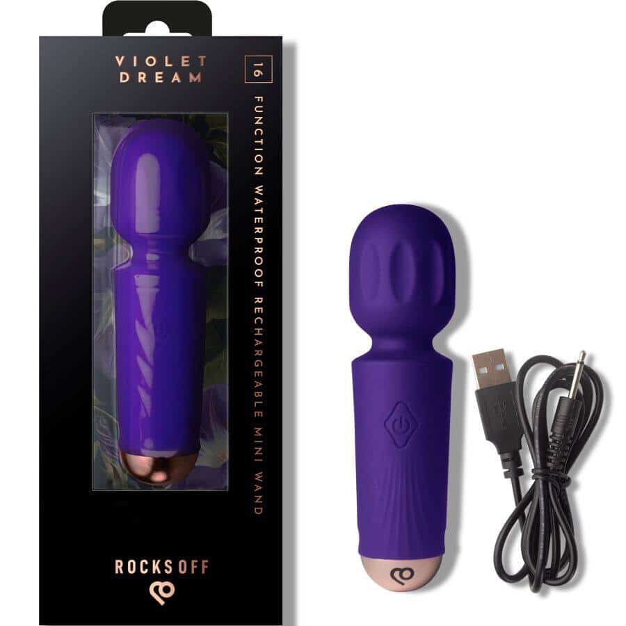 Rocks-Off Mini Wand Vibrator 16 Modes Rocks-Off Mini Wand Vibrator 16 Modes
