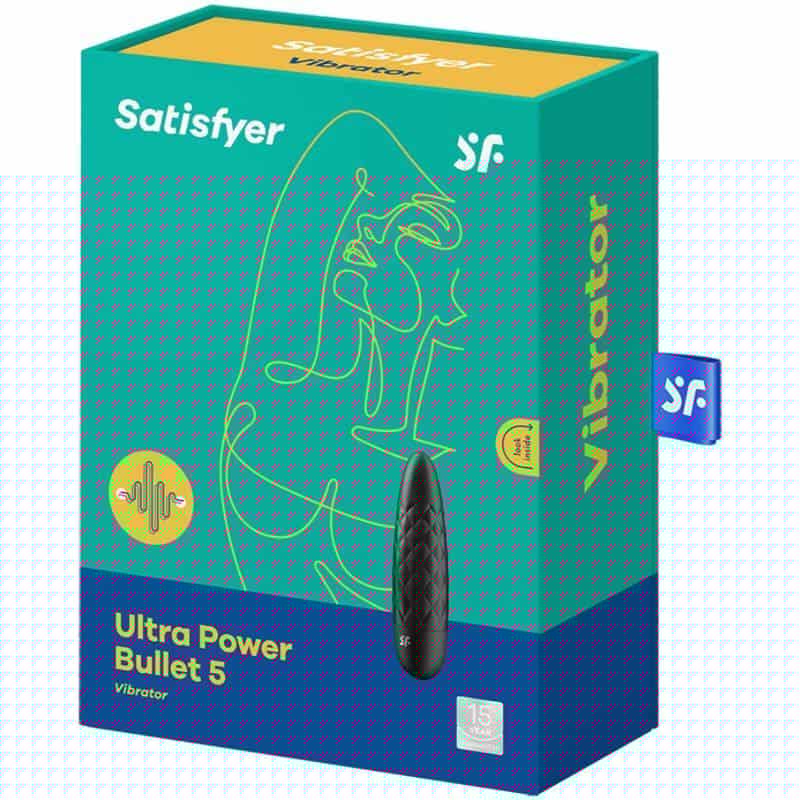 Satisfyer - POWERFUL BULLET VIBRATOR 5 IN Black Satisfyer - POWERFUL BULLET VIBRATOR 5 IN Black