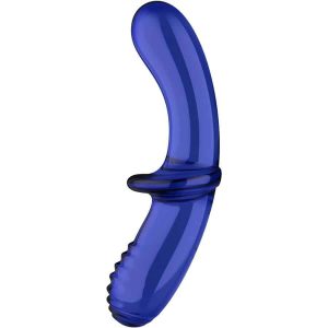 Satisfyer Double Crystal Blue Glass Dildo
