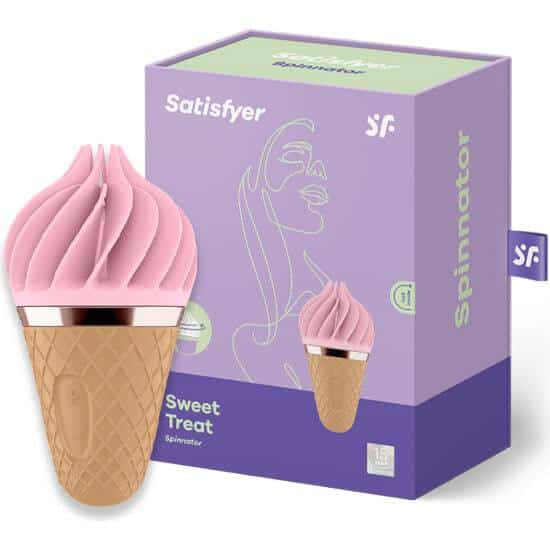 Satisfyer Spinnator Rosa Marrom - Vibrador Clitoriano Satisfyer Spinnator Rosa Marrom - Vibrador Clitoriano